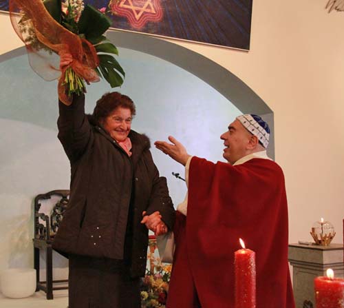 Gina Milioto Piazza festeggia il suo compleanno con Swami Roberto