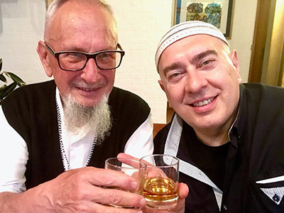 Padre Fulgenzio con Swami Roberto